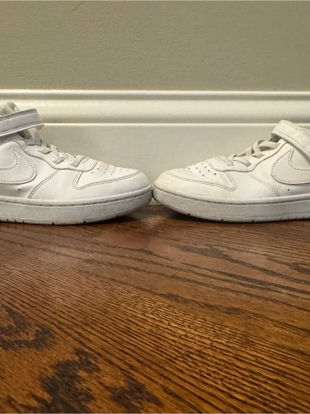 Nike Kids White Velcro & Lace Sneakers